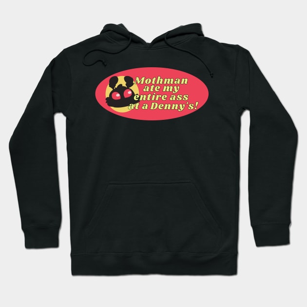 Mothman ate my entire ass at a Denny's, Funny Mothman Car Bumper Hoodie by yass-art